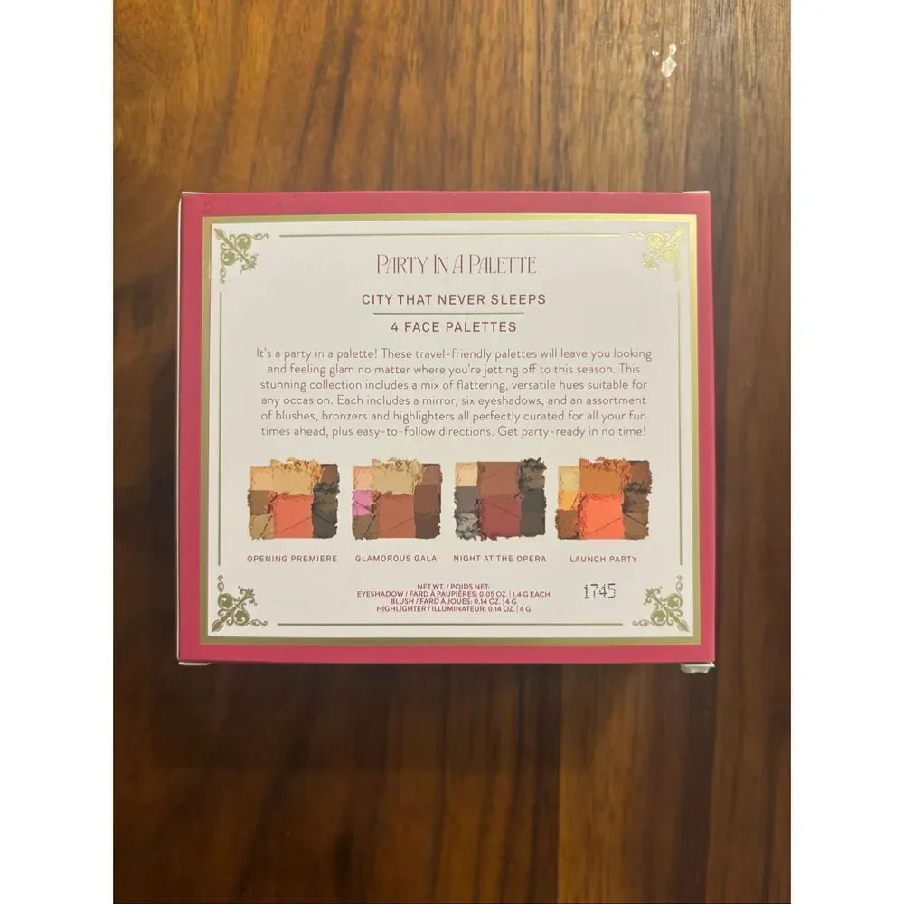 Laura Geller Party in a Palette City That Never Sleeps 4 Face Palettes Set NWOT
